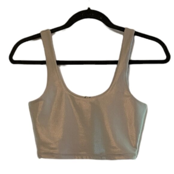 Green Dynamite Women's Shiny Scoop Neck Bralette - Picture 1 of 7